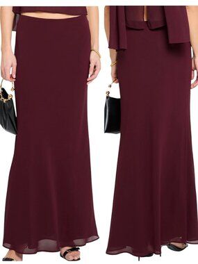 Few Moda x Sarah Walker Cleo Maxi Skirt Burgundy Size 2 NWT